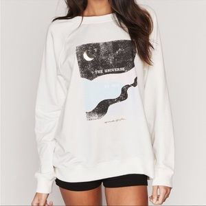 SPIRITUAL GANGSTER NWT Medium Universe On My Side Oversized Sweatshirt